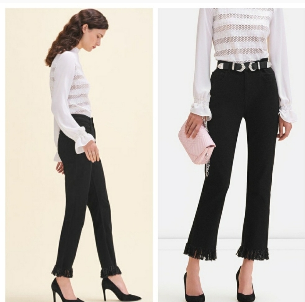Maje Lava mockneck   white blouse